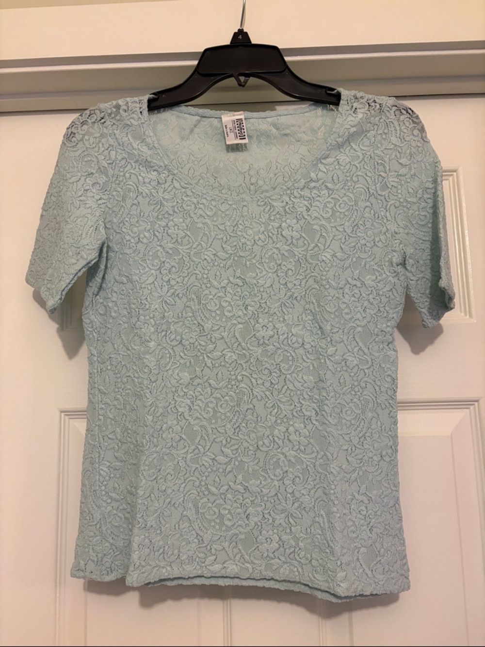 Wolford Light Mint Lace Short Sleeve Tee